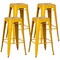 Basicwise 30-inch Backless Metal Bar Stool Stackable Heavy-Duty Counter-Height Chair for Home Bars Patios Kitchen Islands Cafes Restaurants Bistros and Dining Areas for Indoor & Outdoor Use
